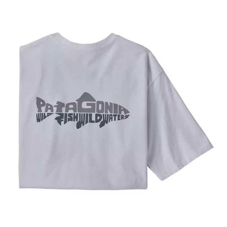 Patagonia M's Wild Waterline Pocket Responsibili-Tee White - T-shirts - 194187770518 - 1