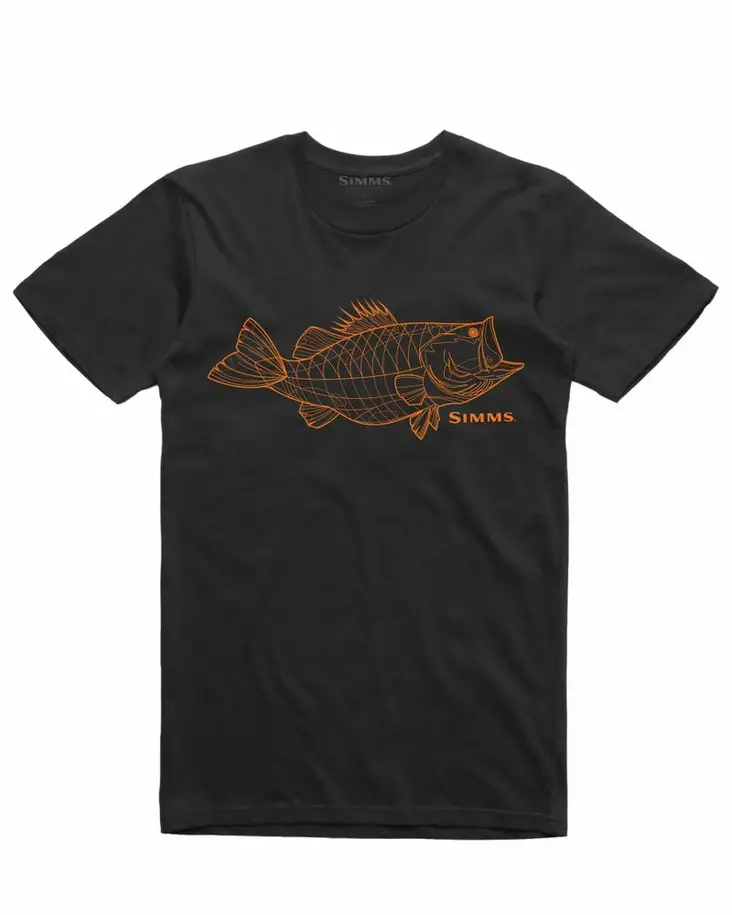 Simms Bass Line T-Shirt Black - T-shirts - 694264552568 - 1
