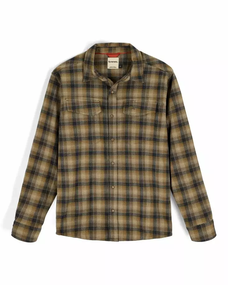Simms Gallatin Flannel Shirt Kennebec Plaid: Stone - Skjorter - 694264694268 - 2