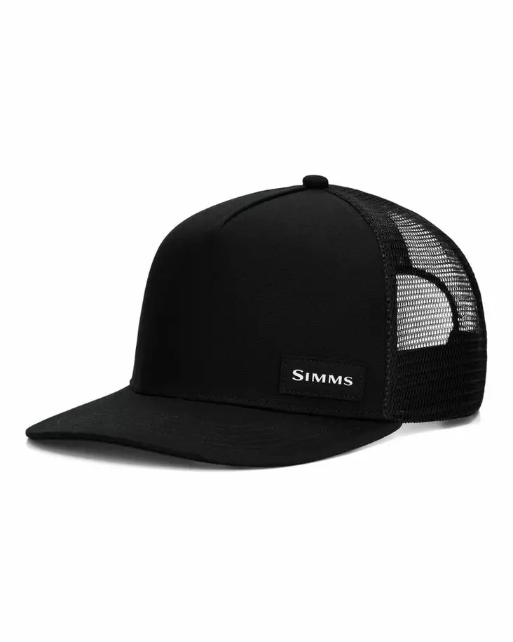 Simms High Crown Flatbill Black - Kasketter - 694264699928 - 2