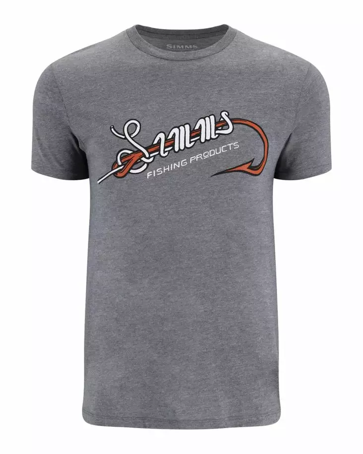 Simms Hook & Loop T-Shirt Athletic Heather - T-shirts herre - 694264660928 - 2