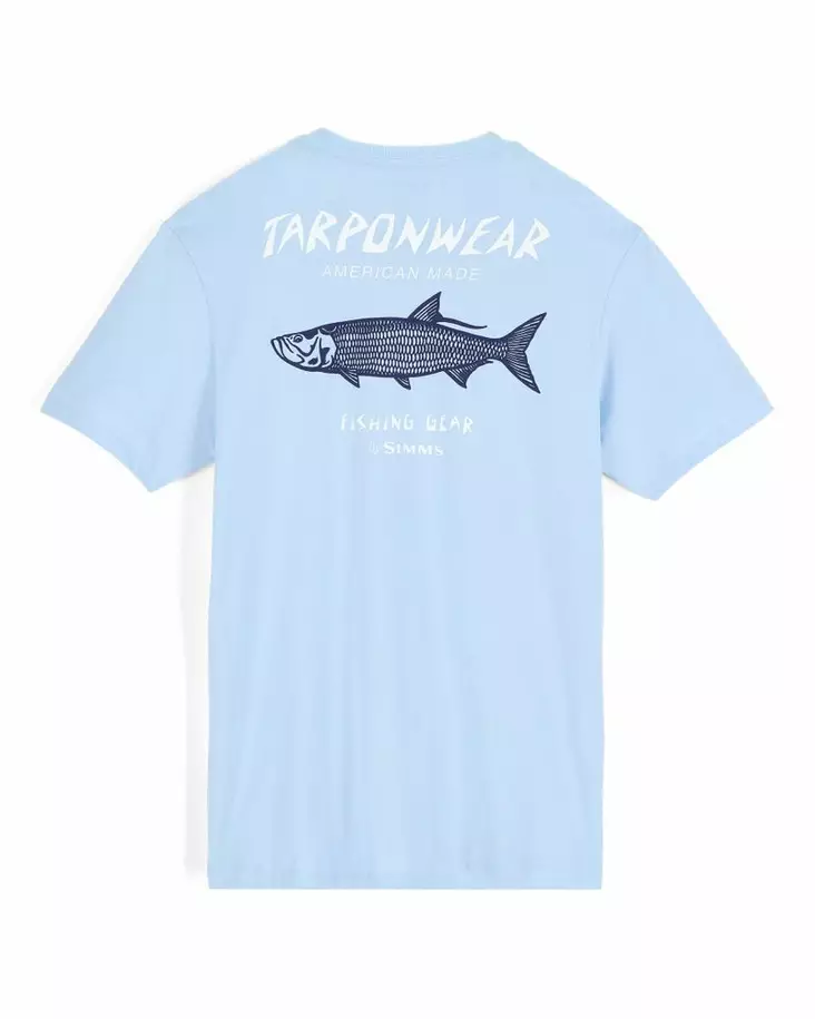 Simms Tarponwear T-Shirt Sky Blue - T-shirts herre - 694264699768 - 2