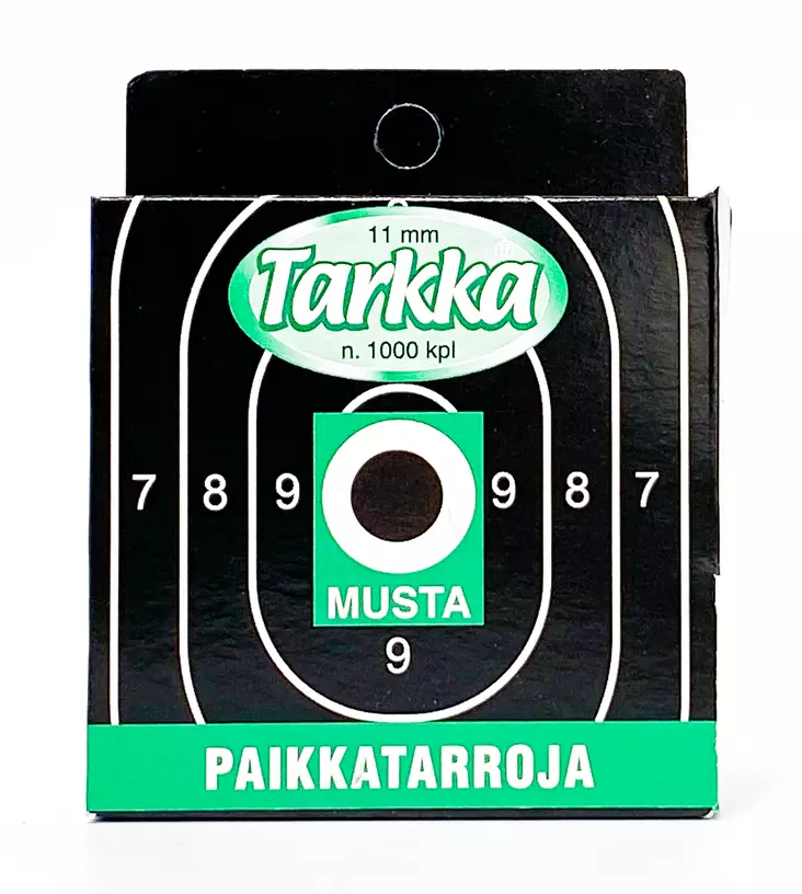 Tarkka Paikkatarra 11mm Musta - Plastklistermærker - 6410362412108 - 1