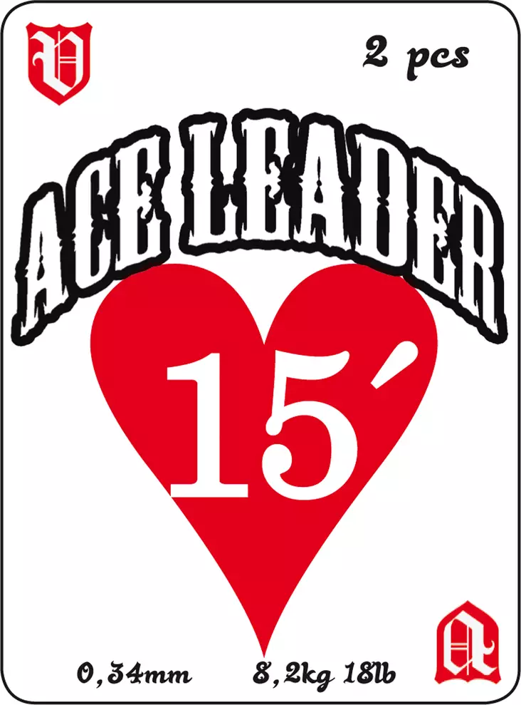 Vision Ace Leader 15' - Taperede Nylon -forfang - 6417512820608 - 2