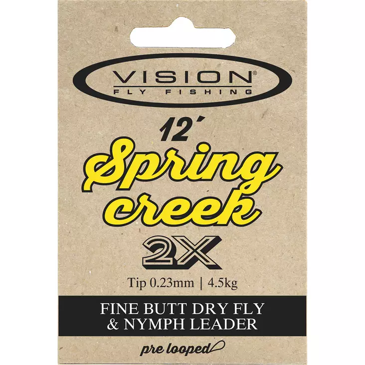 Vision Spring Creek Leader 12' - Taperede Nylon -forfang - 6417512800778 - 3