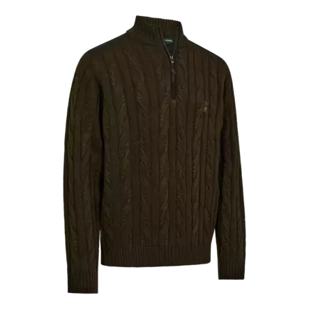 Deerhunter Randall Half-Zip Knit Art Green - Jægertrøjer - 5702827237939 - 1