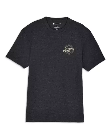 Simms Circle Lockup T-Shirt Charcoal Heather - T-shirts herre - 694264711699 - 2