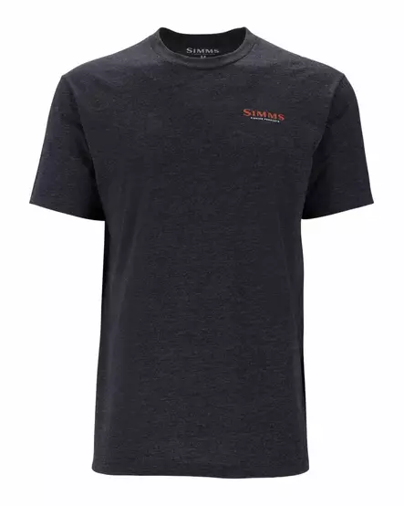 Simms Let It Fly T-Shirt Charcoal Heather - T-shirts herre - 694264678749 - 2