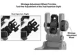 UTG ACCU-SYNC 45 Degree Rear Sight Manual Flip-up Tool-free Dual Aperture - Jernsigte - 4717385553699 - 5