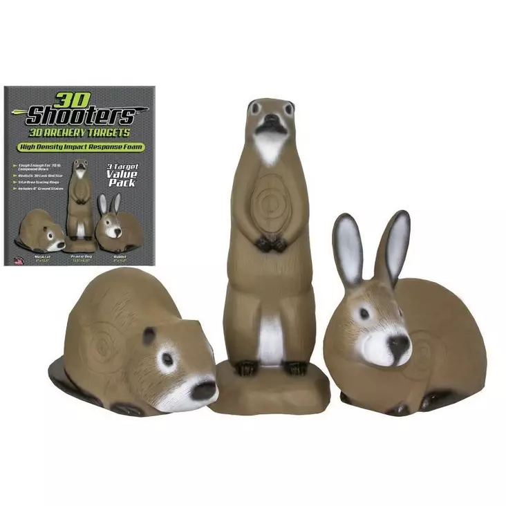 3D Shooters 3 Targets Value Pack - 3D-Farver - 702649715009 - 1