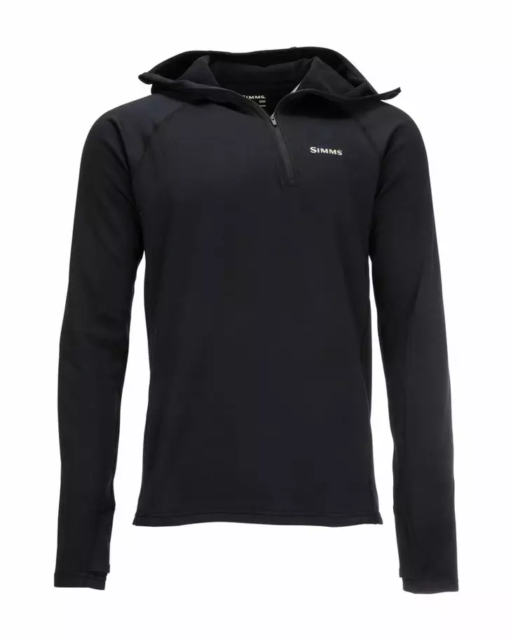Simms Heavyweight Baselayer Hoody Black - Undertrøjer - 694264555149 - 2
