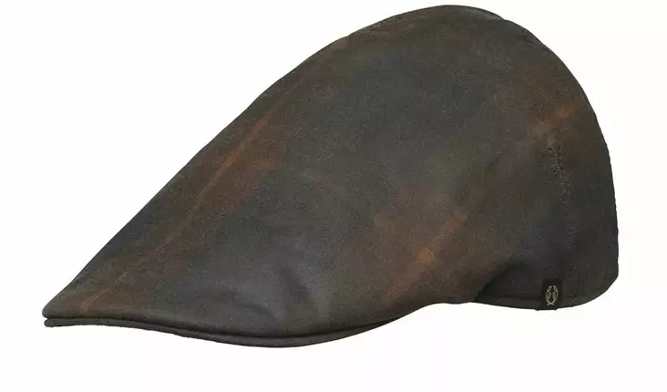 Chevalier Torre Waxed Cotton Sixpence Cap Hunter Brown Checked - Jægerens hovedbeklædning - 808491158459 - 1