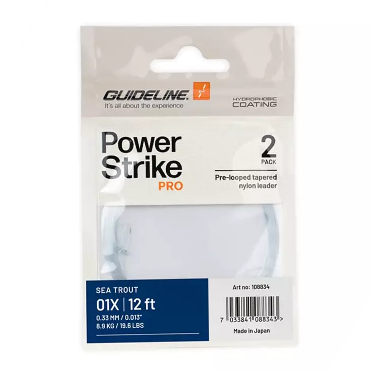 Guideline Power Strike PRO Seatrout 12ft - Taperede Nylon -forfang - 7033841088329 - 1