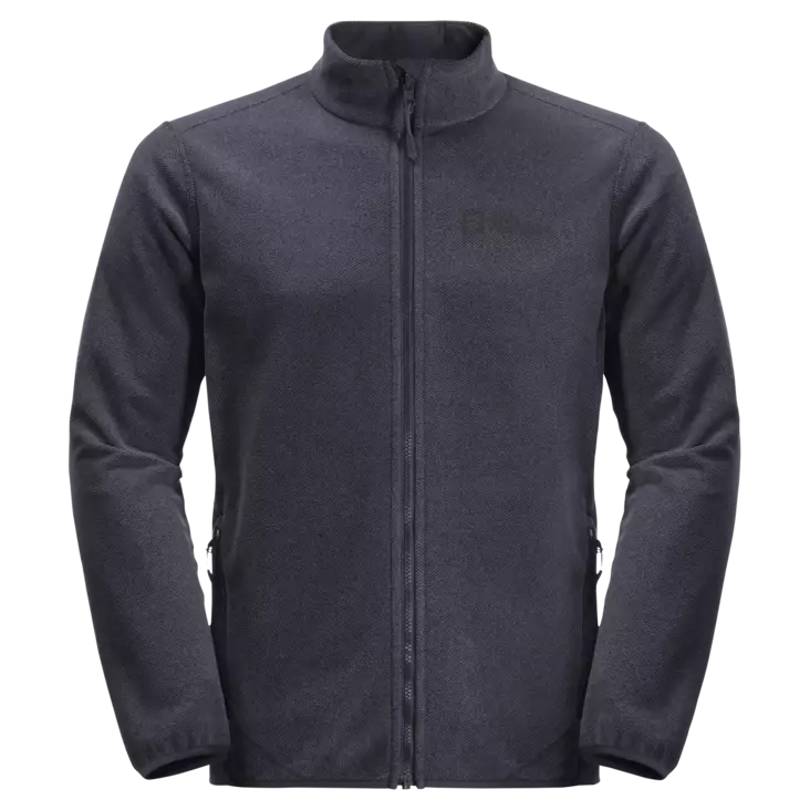 Jack Wolfskin Mens Skywind Full-Zip Jacket Ebony - Mellemlagjakker - 4064993552119 - 1