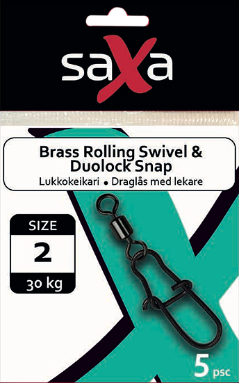 Saxa Rolling Swivel & Duolock Snap - Låse & svirvler - 6438407000349 - 1