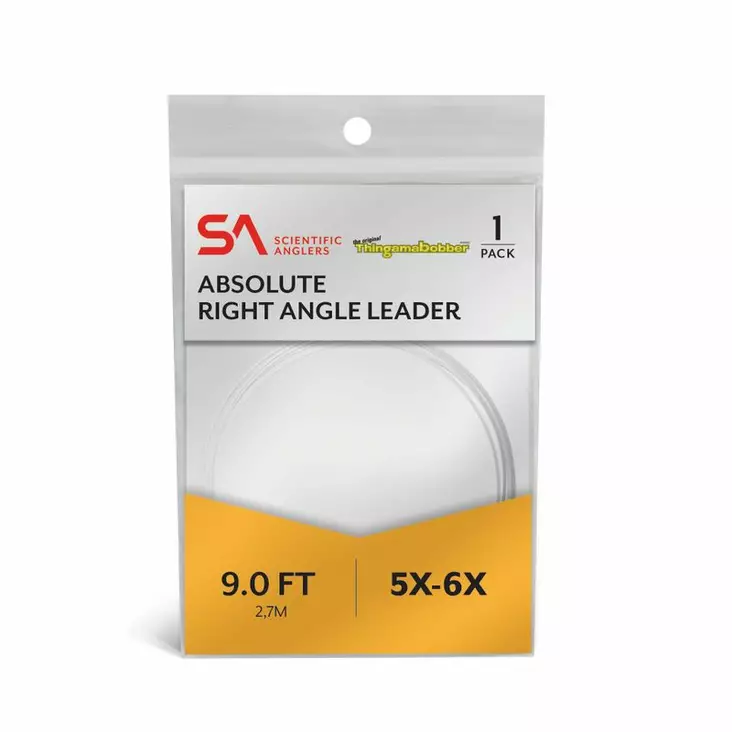 Scientific Anglers Absolute Right Angle leader 9' - Taperede Nylon -forfang - 840309140959 - 2