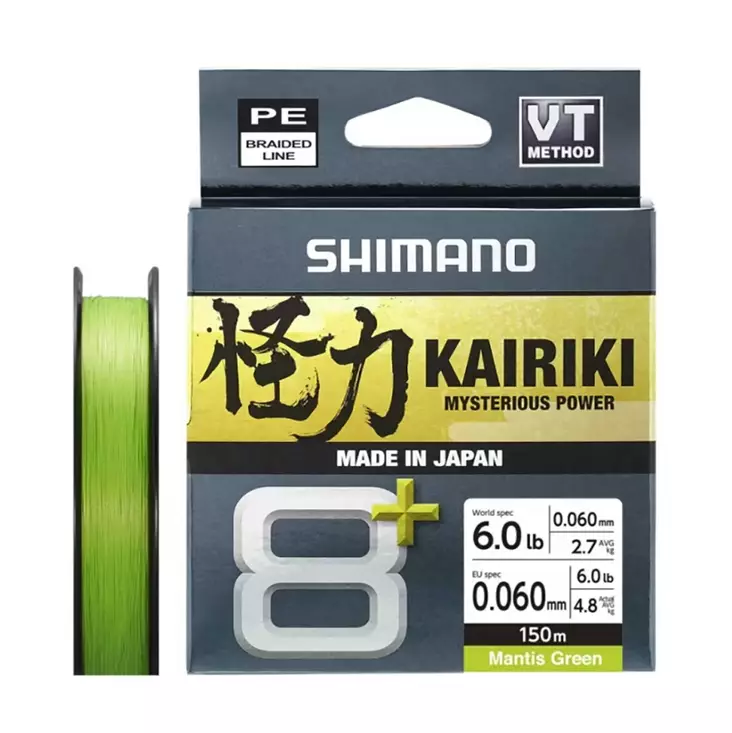 Shimano Kairiki 8+ 150m Green - Fletteliner - 022255297769 - 1