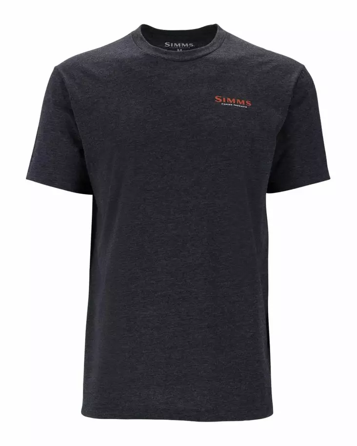 Simms Let It Fly T-Shirt Charcoal Heather - T-shirts herre - 694264678749 - 2