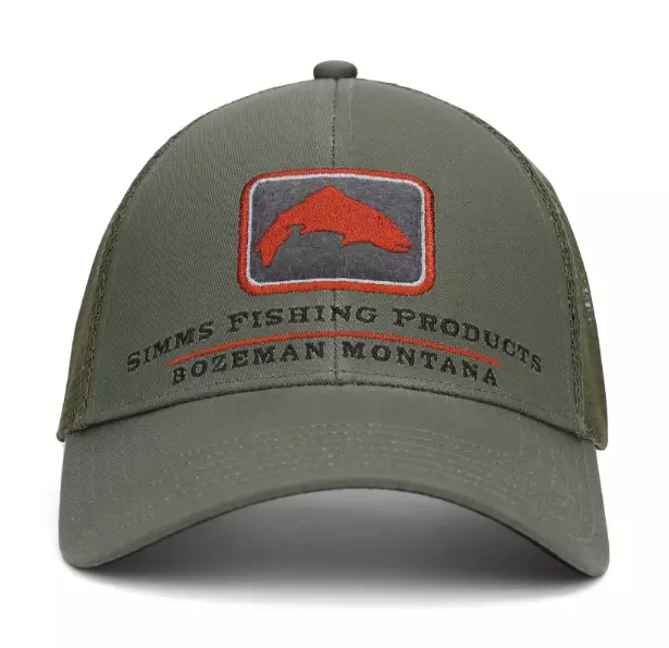 Simms Trout Icon Trucker Smokey Olive - Kasketter - 694264669099 - 1