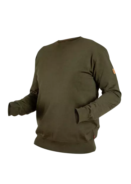 Nordhunt Asbjorn O-Neck Knit Olive Melange - Jægertrøjer - 40450-OM-XL - 2