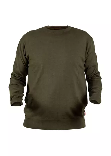 Nordhunt Asbjorn O-Neck Knit Olive Melange - Jægertrøjer - 40450-OM-XL - 1