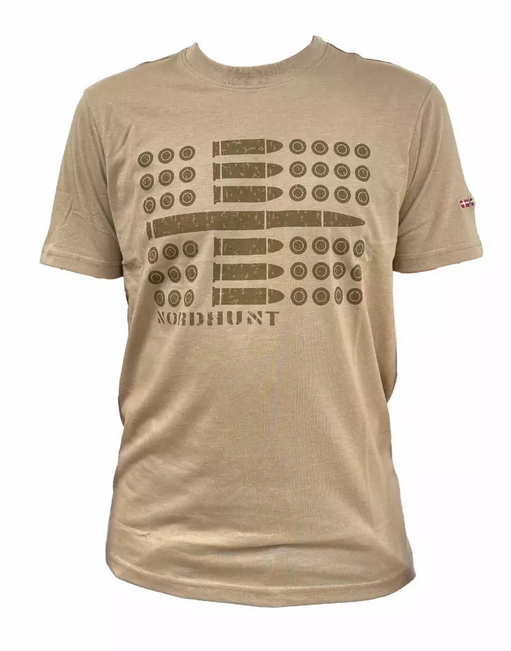 Nordhunt Ammo Flag T-Shirt Coyote - Jægertrøjer - 25204-C-2XL - 1
