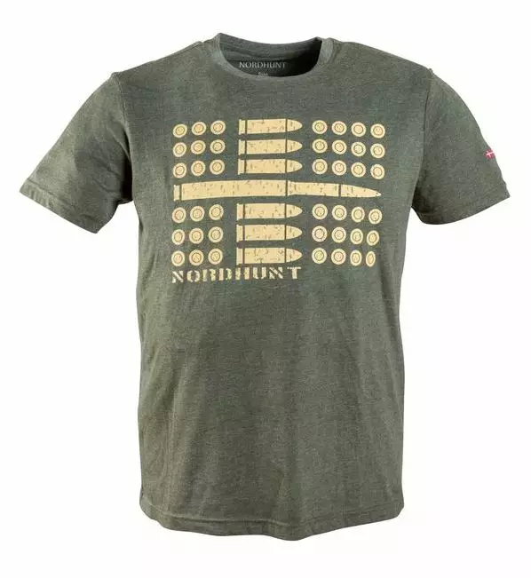 Nordhunt Ammo Flag T-Shirt Olive - Jægertrøjer - 25204-O-2XL - 1