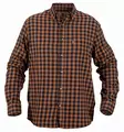 Nordhunt Sermen Flannel Shirt Navy / Tobacco Check - Jægertrøjer - NH600224-259-S - 2