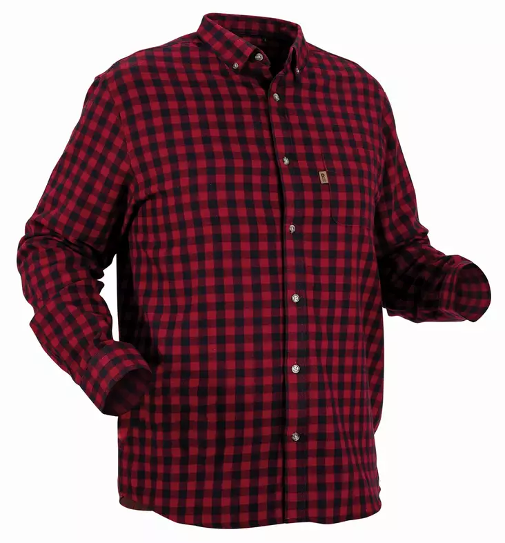 Nordhunt Sermen Flannel Shirt Boredeaux / Navy Check - Jægertrøjer - NH600224-248-S - 1