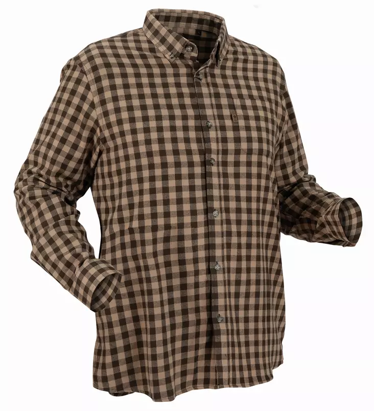 Nordhunt Sermen Flannel Shirt Olive / Sand Check - Jægertrøjer - NH600224-276-S - 1