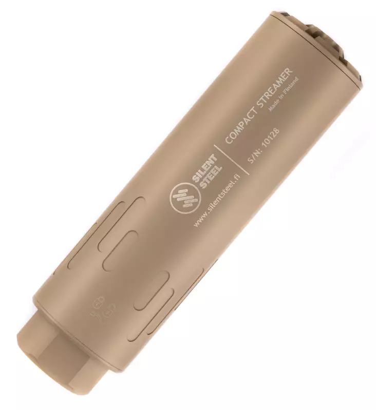 Silent Steel Compact Flow Streamer 5,56 Magpul FDE - Lyddæmpere til AR-15 - CST556FDE-SS - 1