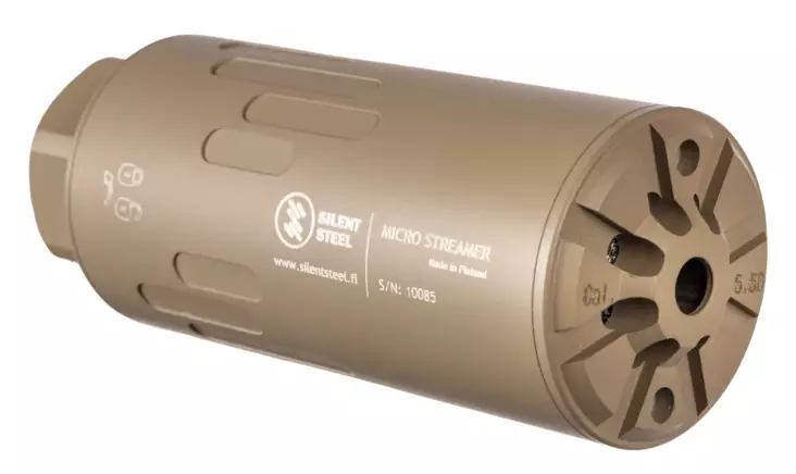 Silent Steel Micro Flow Streamer 5,56 Magpul FDE - Lyddæmpere til AR-15 - MST556FDE-SS - 2