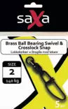 Saxa Brass Ball Bearing Swivel & Crosslo - Låse & svirvler - BrassBallBearingSw - 1
